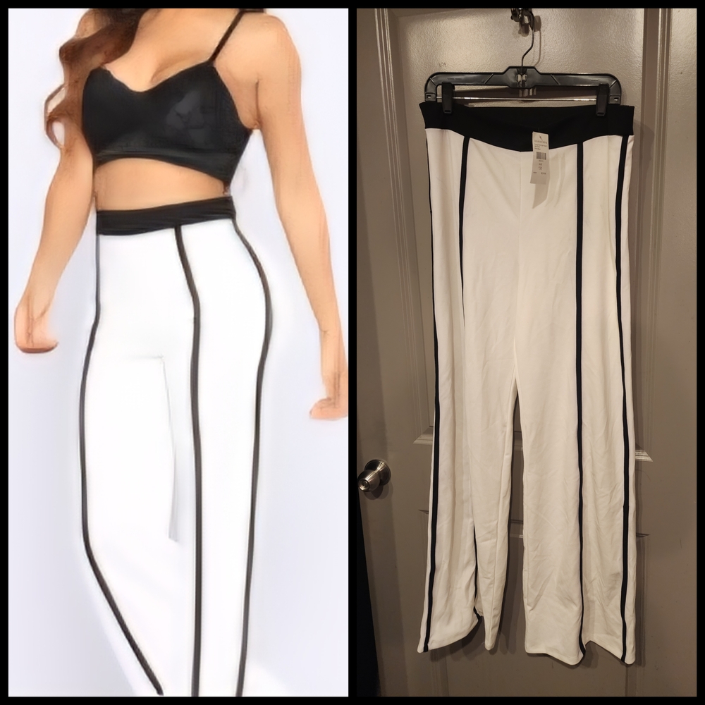 Women's Black and White Pants